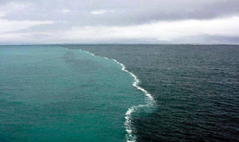 Barrier in ocean