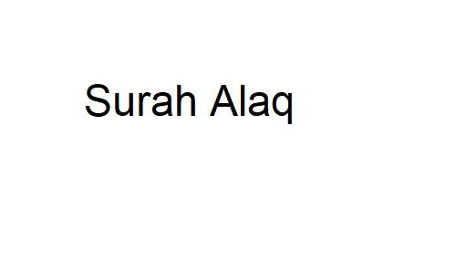 Surah Alaq